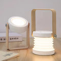 Lantern Cordless Rechargeable 4-in-1 Dimmable Bamboo Accent
