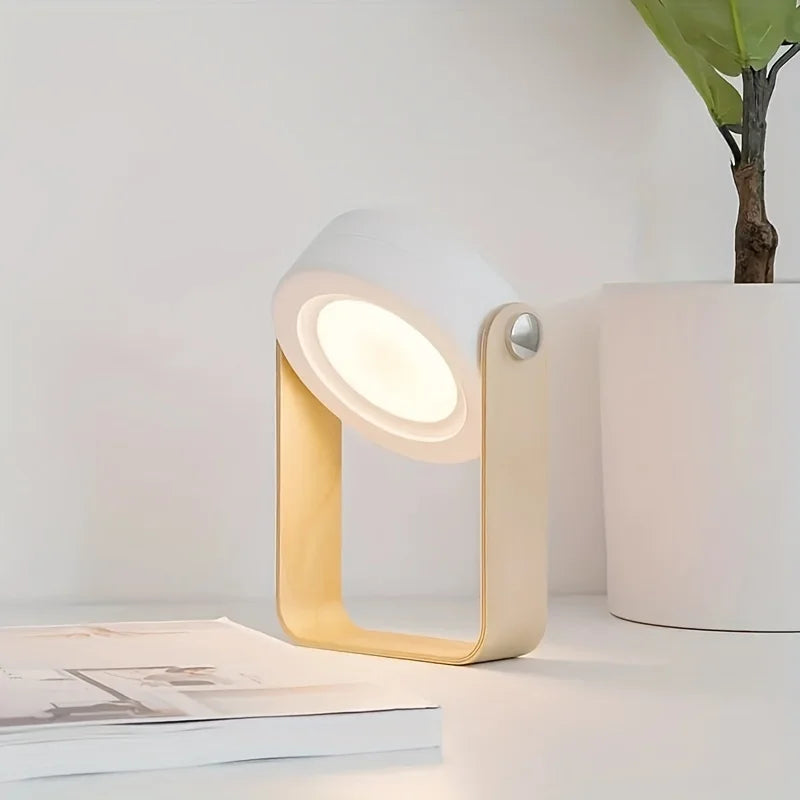 Lantern Cordless Rechargeable 4-in-1 Dimmable Bamboo Accent