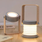 Lantern Cordless Rechargeable 4-in-1 Dimmable Bamboo Accent