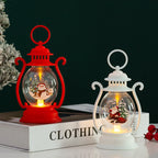 Lantern Glass & Metal Festive Motifs Warm Light