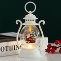 Lantern Glass & Metal Festive Motifs Warm Light