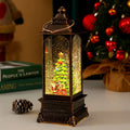 Lantern Glitter Snowfall Effect Metal & Glass Battery Operated