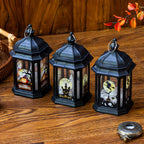 Lantern Halloween Castle & Bats LED Portable