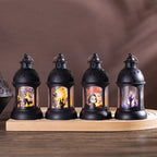 Lantern Halloween Cutout Metal & Glass LED