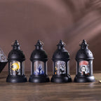Lantern Halloween Cutout Metal & Glass LED