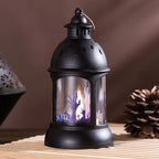 Lantern Halloween Cutout Metal & Glass LED