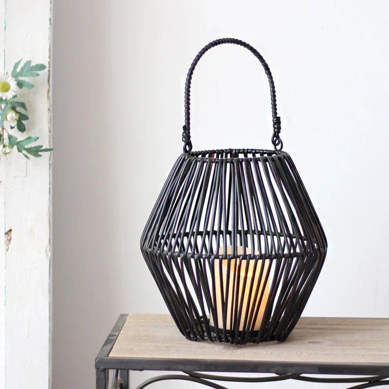 Lantern Handcrafted Woven Candle & LED Compatible