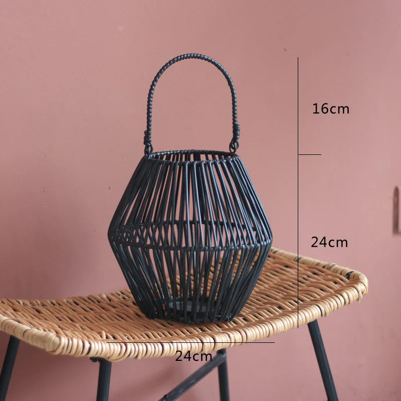 Lantern Handcrafted Woven Candle & LED Compatible