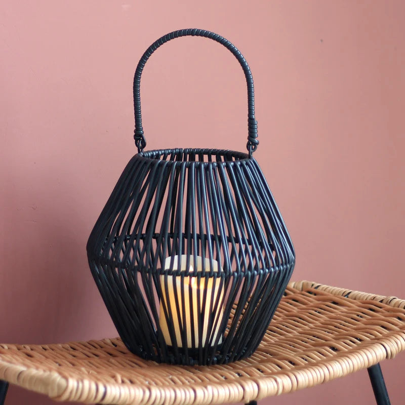 Lantern Handcrafted Woven Candle & LED Compatible