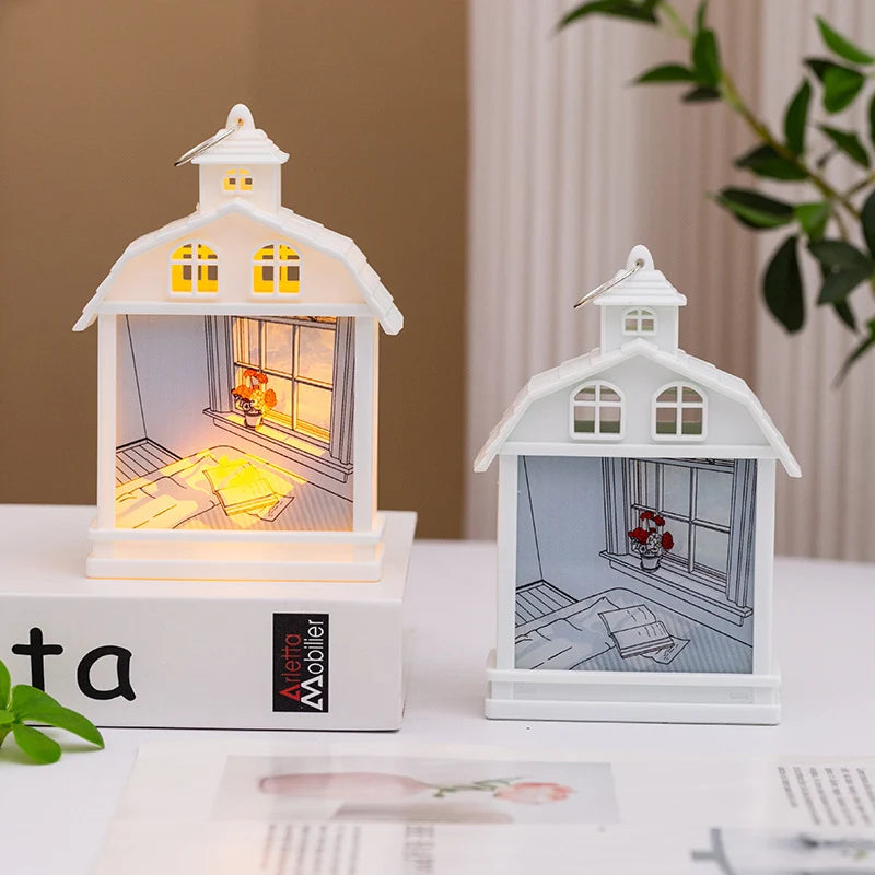 Lantern House-Shaped Built-In LED Energy-Saving