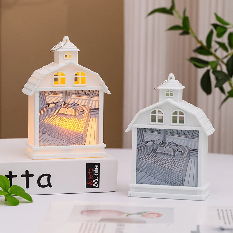 Lantern House-Shaped Built-In LED Energy-Saving