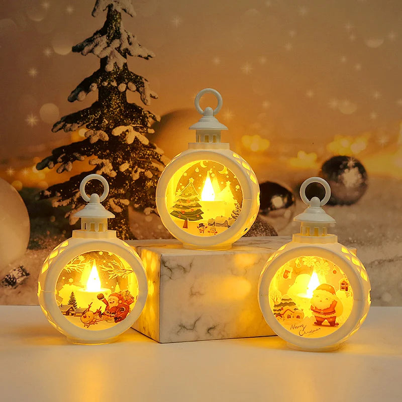 Lantern LED Warm Glow Indoor Outdoor Bronze & White