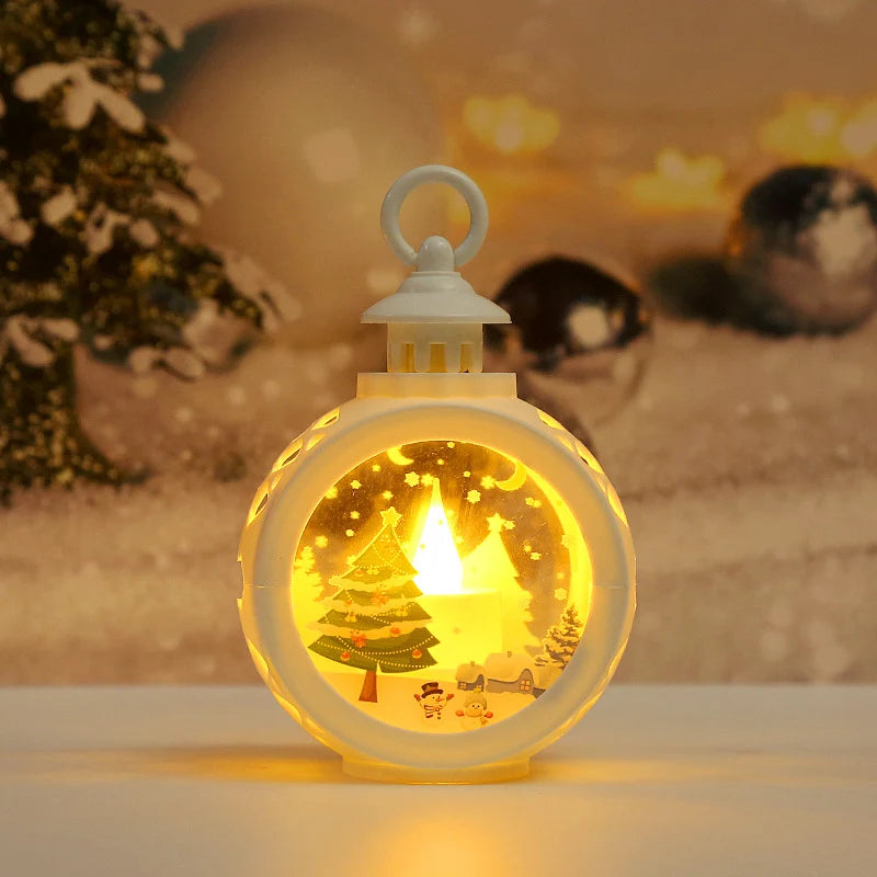 Lantern LED Warm Glow Indoor Outdoor Bronze & White