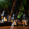 Lantern Metal & Glass Flickering LED Indoor Outdoor