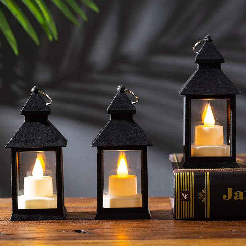 Lantern Metal & Glass Flickering LED Indoor Outdoor