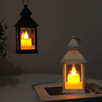 Lantern Metal & Glass Flickering LED Indoor Outdoor