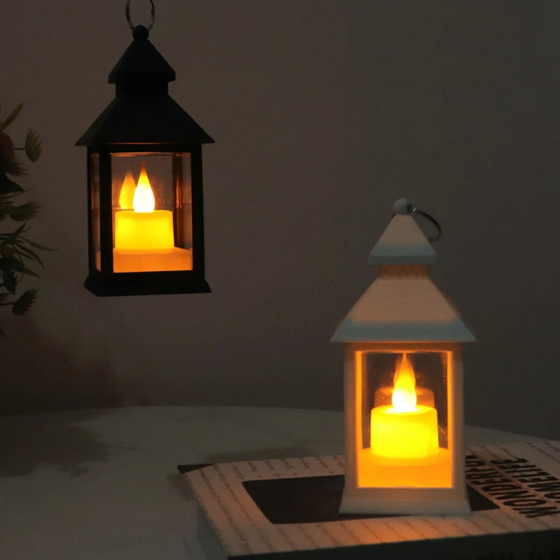 Lantern Metal & Glass Flickering LED Indoor Outdoor