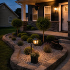 Lantern Planter Solar Powered Dusk Sensor Vintage Metal Waterproof