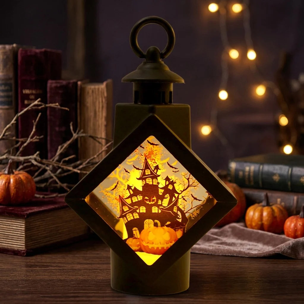 Lantern Pumpkin Cutout Integrated LED Warm Glow