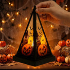 Lantern Skeleton Mist Flickering Light Indoor & Outdoor