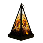 Lantern Skeleton & Mist Motif Flickering Light Indoor & Outdoor