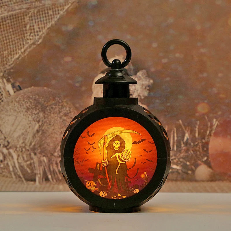 Lantern Skull & Pumpkin Design Energy-Saving LED Indoor Outdoor