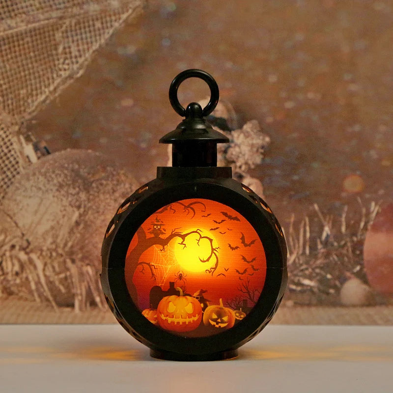 Lantern Skull & Pumpkin Design Energy-Saving LED Indoor Outdoor