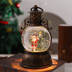 Lantern Snow Globe Warm White LED Gold Finish