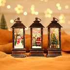 Lantern Snowman Glitter Battery-Operated LED
