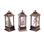 Lantern Snowman Glitter Battery-Operated LED