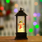 Lantern Snowman Glitter Battery-Operated LED