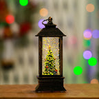 Lantern Snowman Glitter Battery-Operated LED