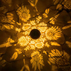 Lantern Solar Powered Patterned Iron Weather-Resistant