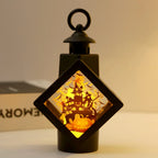 Lantern Spooky Castle & Pumpkin LED Indoor Outdoor