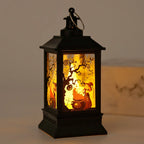 Lantern Spooky House & Bats LED Warm Light