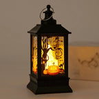 Lantern Spooky House & Bats LED Warm Light