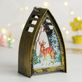 Lantern Stag Cutout Metal Indoor Outdoor