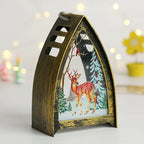Lantern Stag Cutout Metal Indoor Outdoor