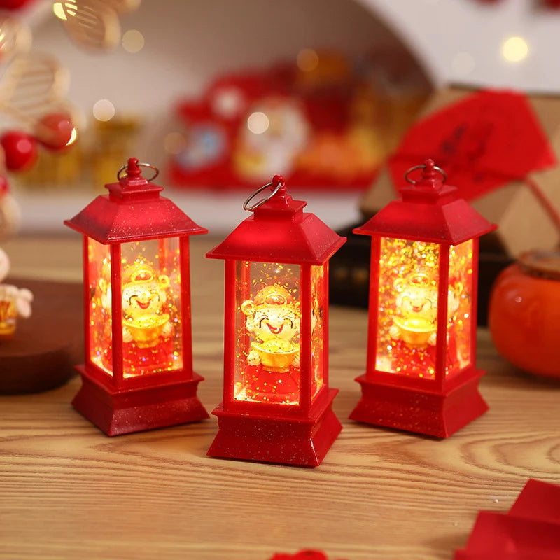 Lantern Sturdy Plastic Integrated LED Festive Motif