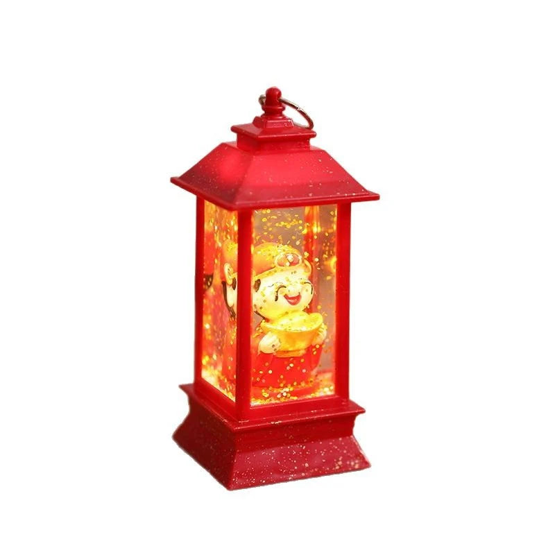 Lantern Sturdy Plastic Integrated LED Festive Motif