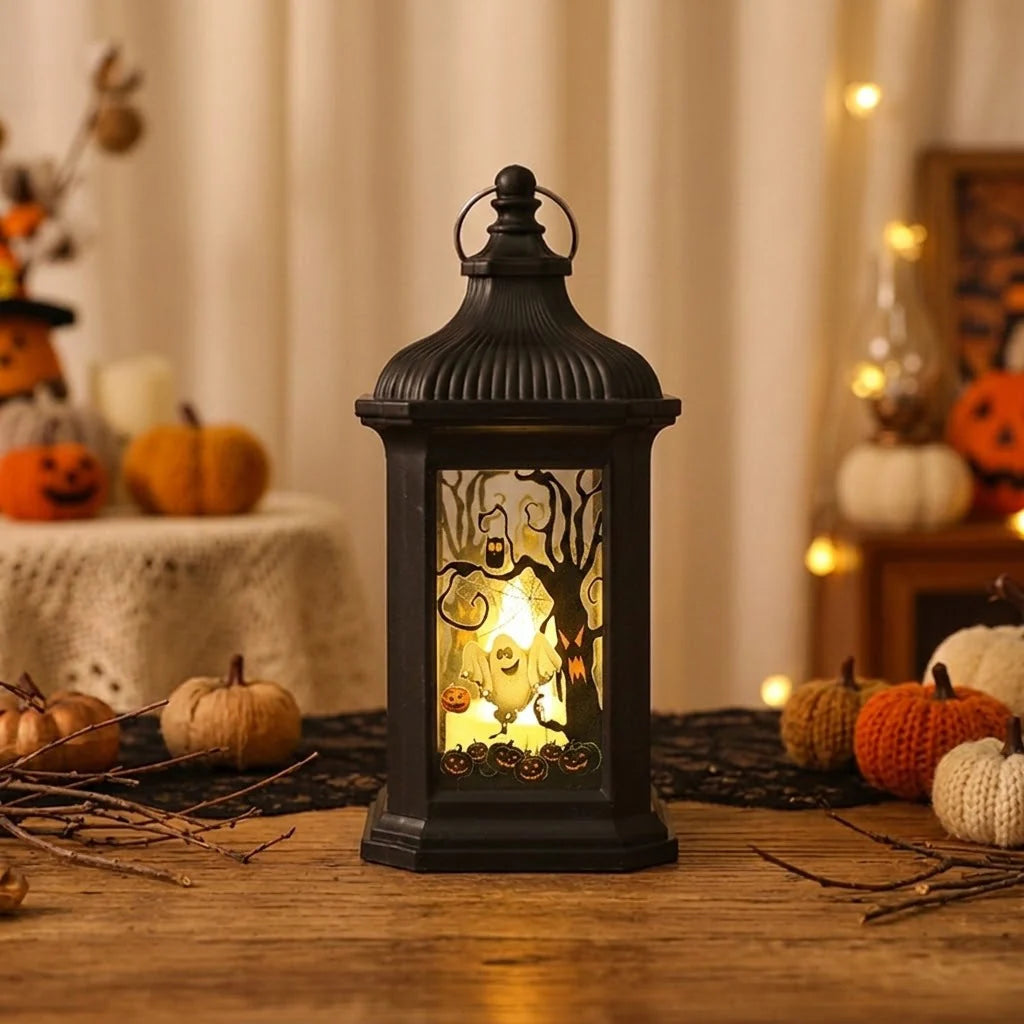 Lantern Witch Scene Energy-Efficient LED Indoor & Outdoor
