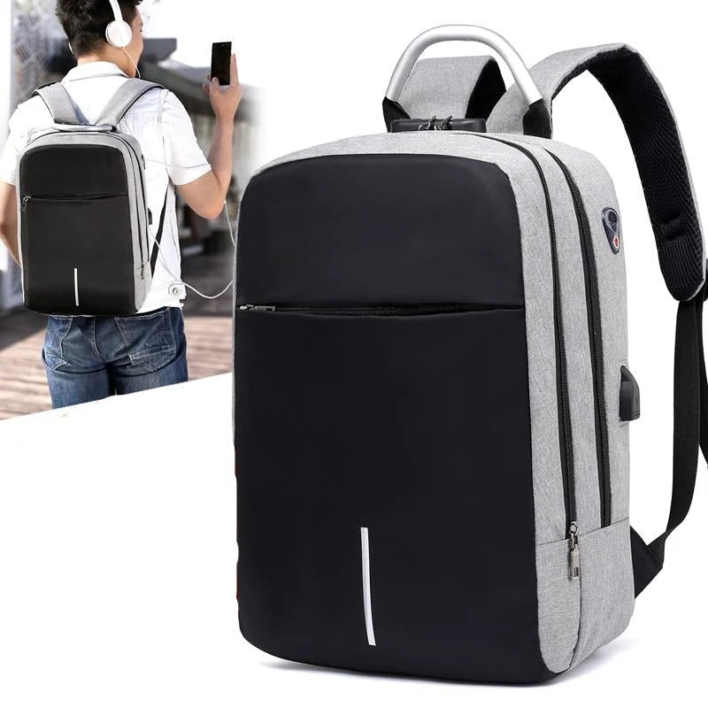 Laptop Backpack Anti-Theft Hidden Zippers & USB Charging