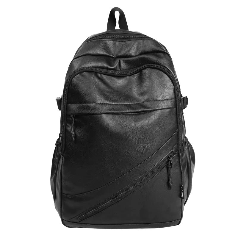 Laptop Backpack Genuine Leather Multiple Compartments