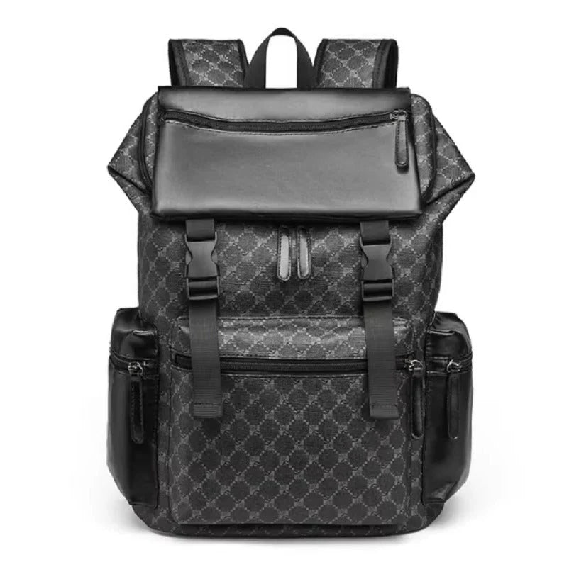 Laptop Backpack Premium Leather Padded Straps Fits 15-Inch Laptop