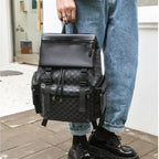 Laptop Backpack Premium Leather Padded Straps Fits 15-Inch Laptop