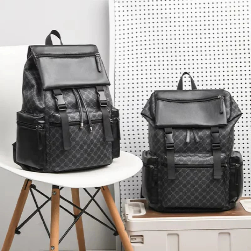 Laptop Backpack Premium Leather Padded Straps Fits 15-Inch Laptop