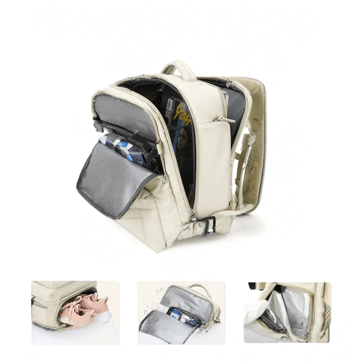 Laptop Backpack USB Charging Water-Resistant 35L
