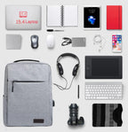 Laptop Backpack Water-Resistant Built-In USB Fits 15 Inch