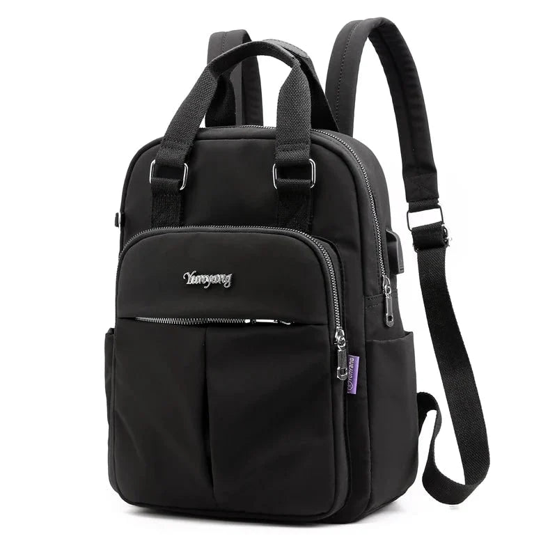 Laptop Backpack Water-Resistant Nylon USB Charging Port
