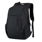 Laptop Backpack Water-Resistant Oxford Fabric USB Charging Multiple Compartments